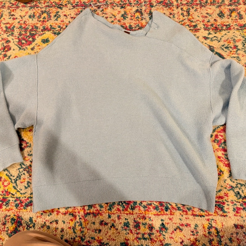 Free People Light Blue Sweater